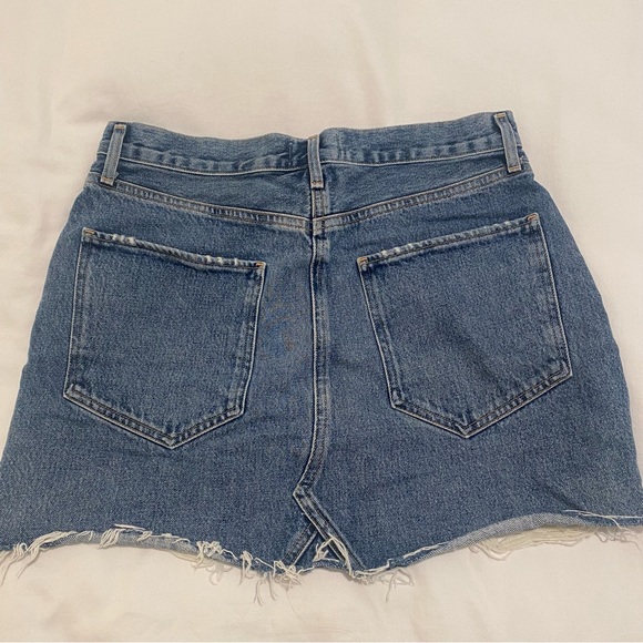 Agolde Distressed Denim Mini Skirt - Picture 3 of 3